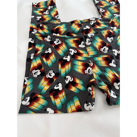 LuLaRoe Disney Mickey Mouse Leggings Tall & Curvy TC XL Rainbow NWOT - Picture 4 of 6